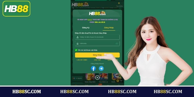 Đăng nhập HB88 trên PC